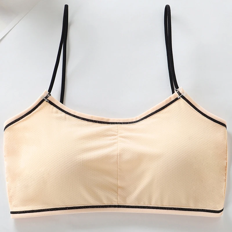 

2021 New Girls Underwear Cotton Tops For Teens Girls Training Bras Soft Bra In Padded Children Brassiere Teenage Girls Clothing