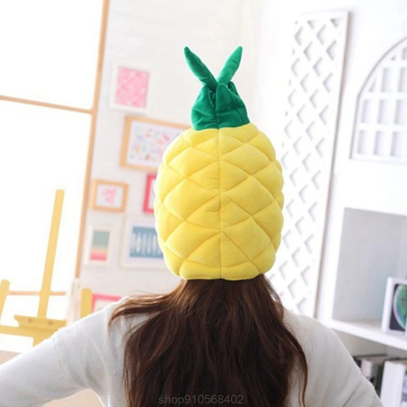 

Pineapple Fruits Plush Hat Christmas Halloween Cosplay Party Costume Cap Winter Headwear Photo Prop N17 20 Dropshipping