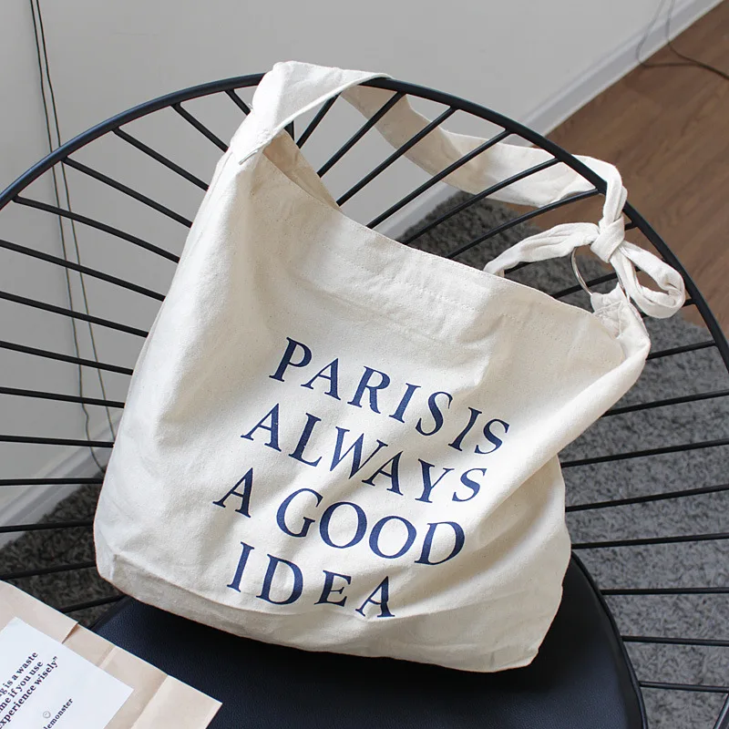 Женские сумки тканевая Холщовая Сумка большая сумка для покупок с буквенным