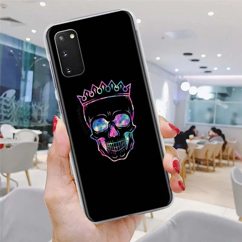 

Retro Skull Butterfly Phone Case For Samsung Galaxy S21 Ultra S20 FE 5G 8 9 10 Plus S20 Plus S20 Ultra Hard PC Back Cover Coque