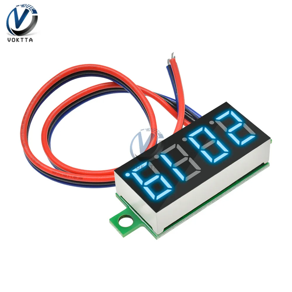 Цифровой мини-вольтметр постоянный ток 0-100 в 4 бита цифровой дисплей светодиодная