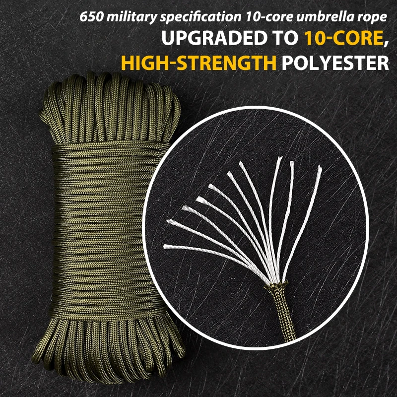 

4MM Paracord Rope Type III 10 Stand Paracorde Parachute Cord Outdoor Rope for Hiking Camping Survival Rope
