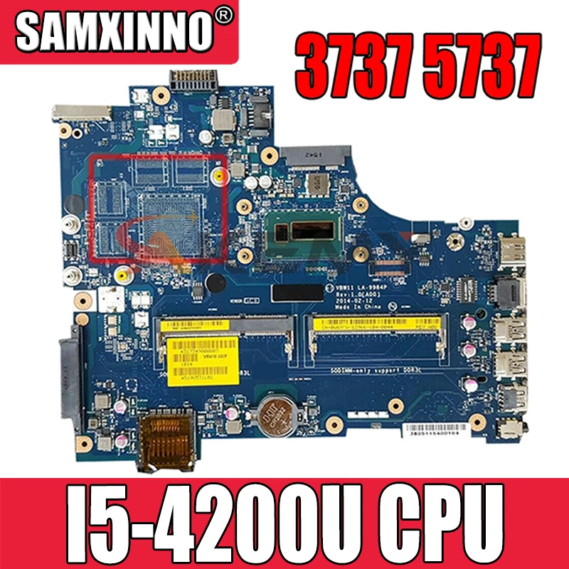 CN-0W6XCW 0W6XCW для DELL Inspiron 3737 5737 Материнская плата ноутбука VBW11 LA-9984P REV: 1 0 (A00) I5-4200U