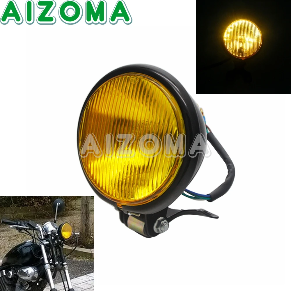 Налобный фонарь в ретро стиле для мотоцикла 4-3 / 8 дюймов 12 В CG125 GN125 Harley Suzuki Honda CB400