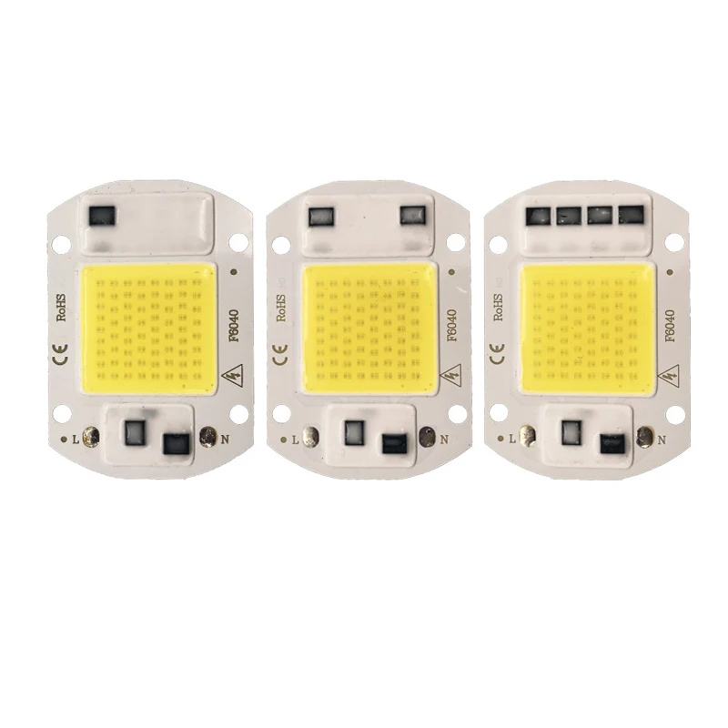 

LED Bead COB Chip 110V 220V 20W 30W 50W 3000K 6000K With Smart IC For Track Highbay Floodlight Lawn DIY