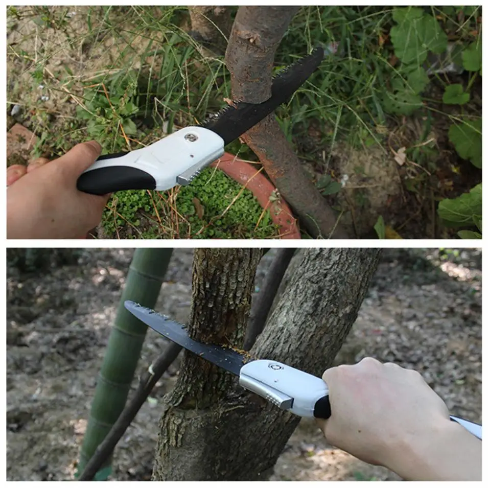 

Folding Saw SK5 Steel Blade Soft Rubber Handle Collapsible Sharp Mini Hand Saw for Wood working / Household Cutting Tools / DIY