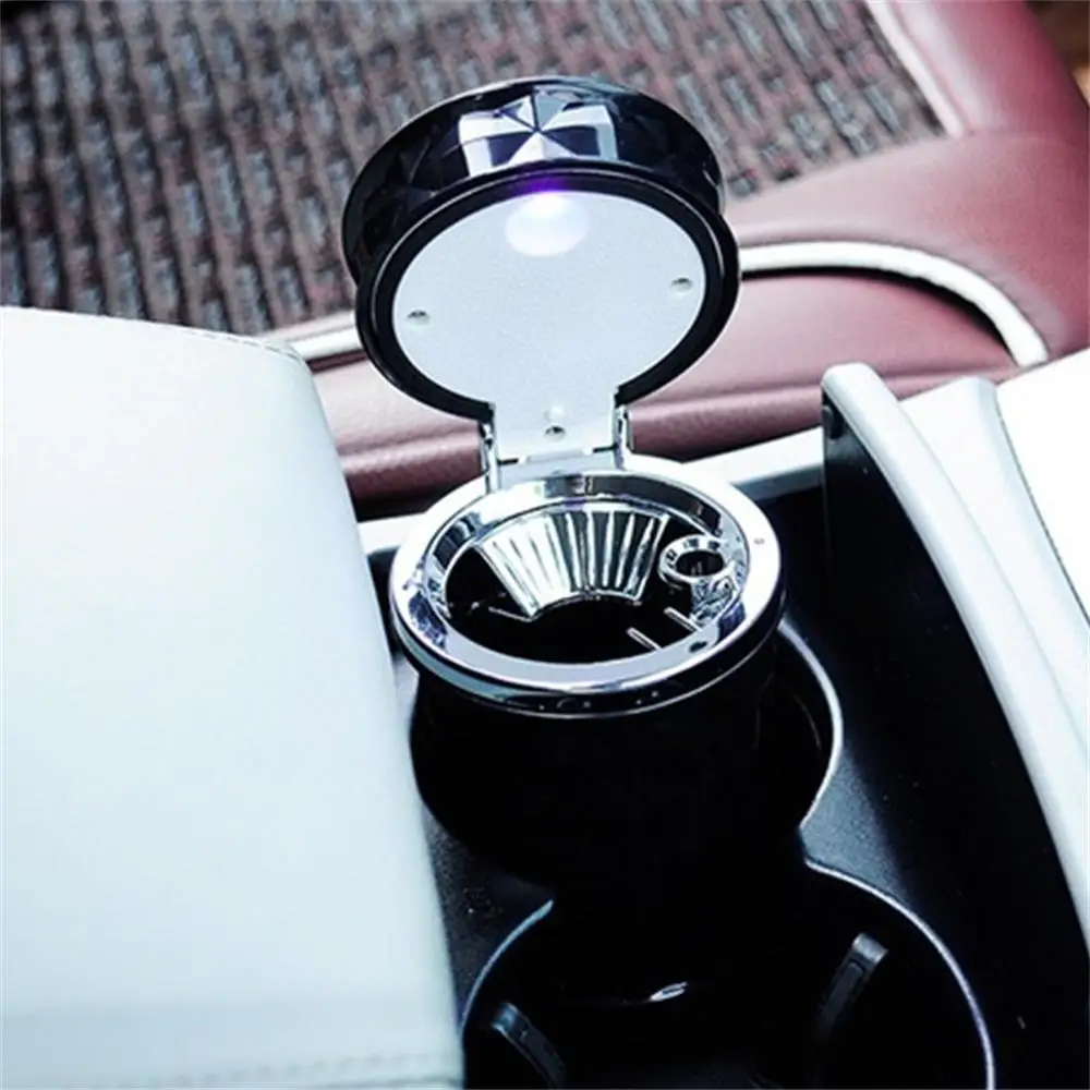 

Car Ashtray with Detachable Creative Portable Ashtrays with LED Light Smokeless Ideal Decorative for Vehicle Home Office New