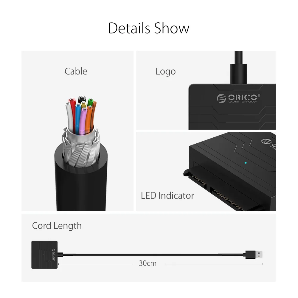 Адаптер для жесткого диска ORICO с USB 2 5 на SATA 22 Pin дюйма | Компьютеры и офис