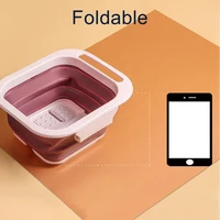 new foldable water container home spa foot bath soaking tub with massaging roller hot water tub massage bath foot bath barrel