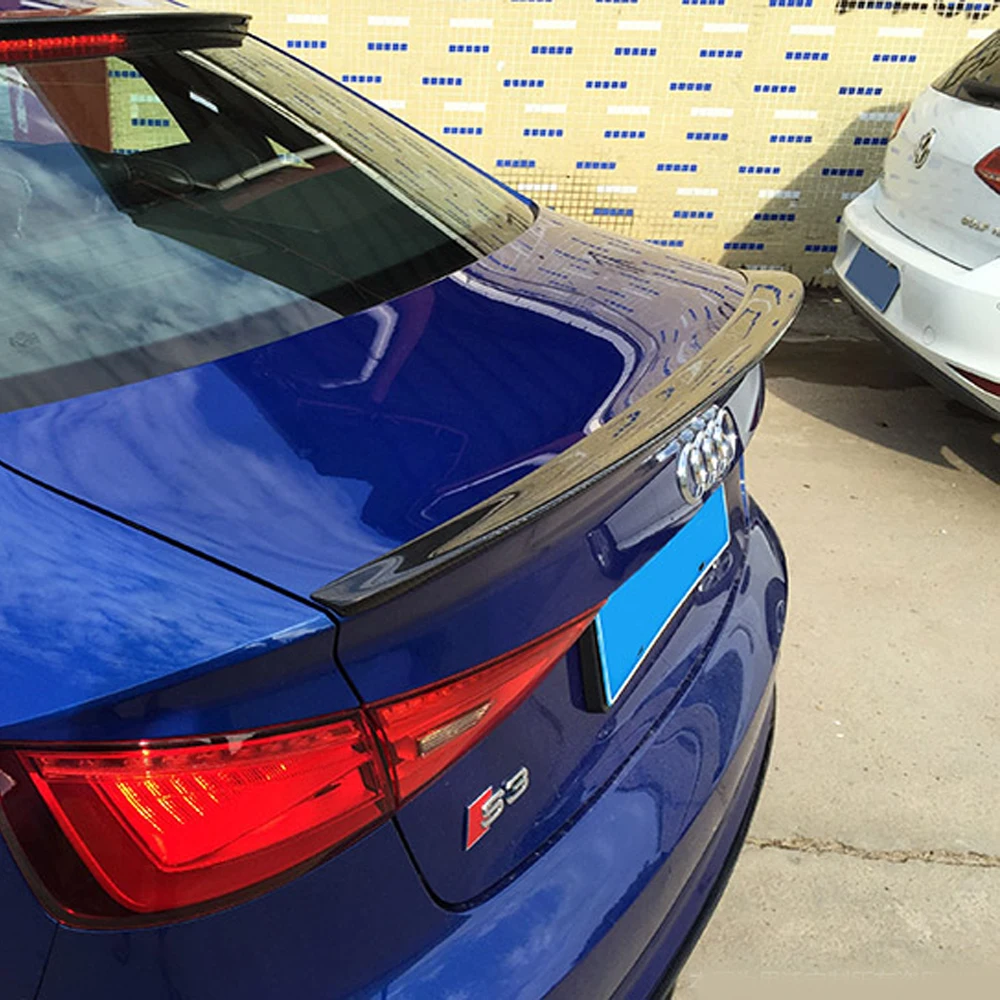 

A3 S3 S line Carbon Fiber Auto Car Rear Trunk Spoiler Wing for Audi A3 8VS S3 Sline Saloon 2014-2016