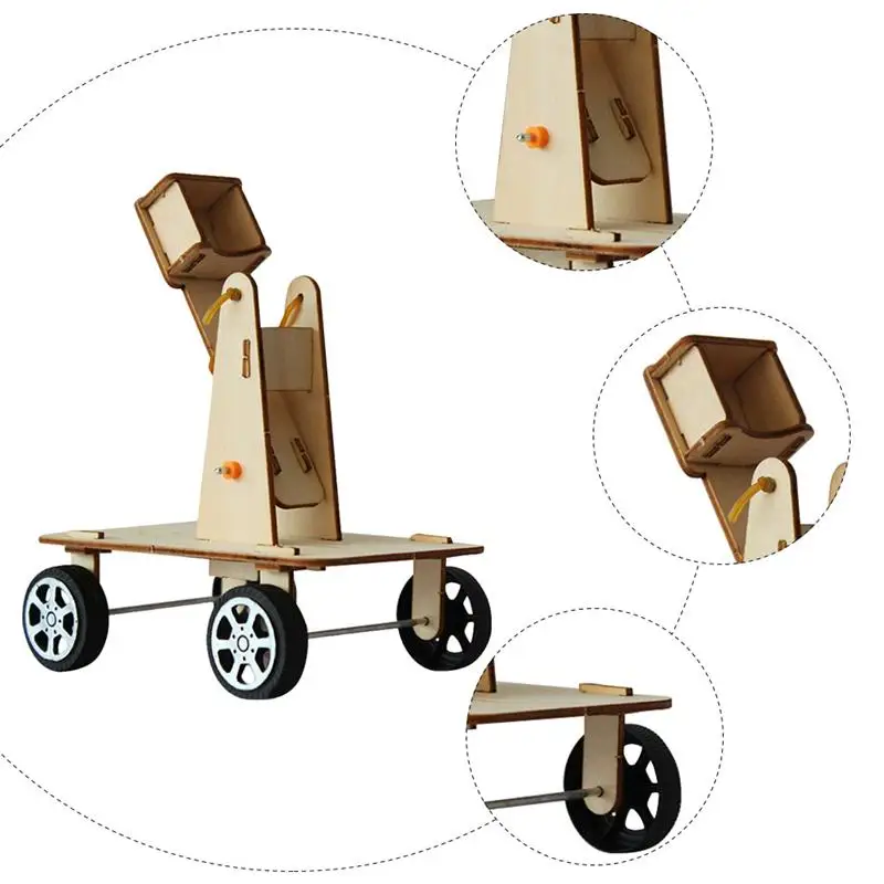 

1 Set Children DIY Learning Kit Slingshot Car Model STEM Science Projects