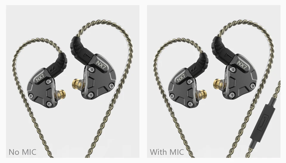 NICEHCK NX7 наушники в ухо 4BA+ двойной карбоновый нанотрубка динамический+ пьезоэлектрическая керамика Гибридный 7 Драйвер единиц HIFI IEM металлическая гарнитура
