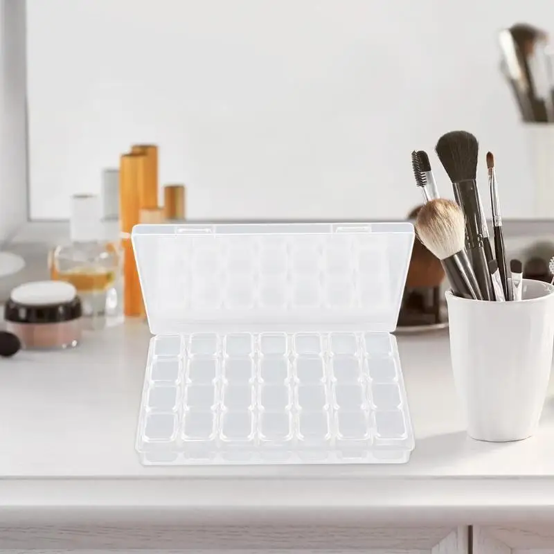 Прозрачный органайзер для косметики 28 цветов |