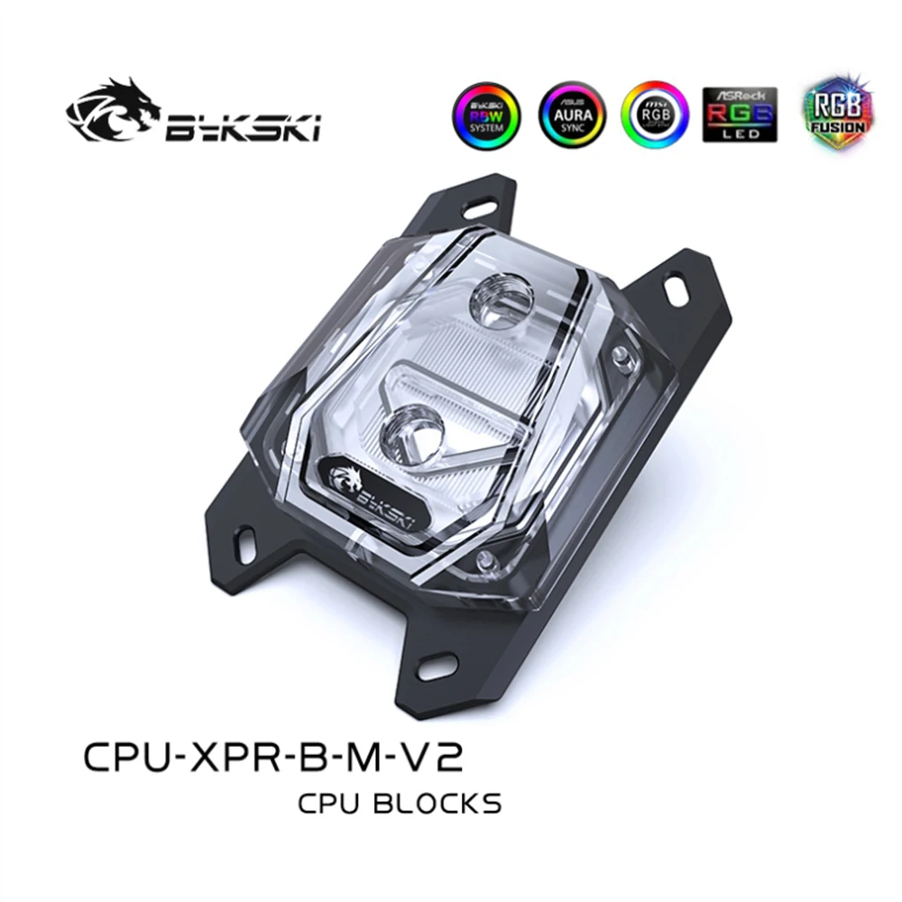 Bykski AMD CPU Water Block Copper Transperant For Ryzen7/5/3 AM4/3+/3/2+/2 FM2+/FM2/FM1 Cooler RGB 12V/5V MOD CPU-XPR-B-M-V2 | Компьютеры
