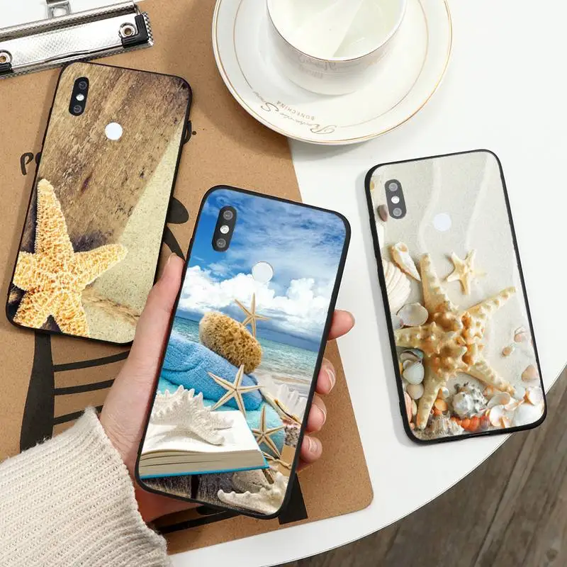 

Summer Beach Starfish Star Phone Case For Xiaomi Redmi note 7 8 9 t max3 s 10 pro lite coque funda shell cover