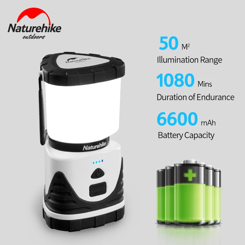 Naturehike напольный светильник 6600mA Многофункциональный триколор Кемпинг Палатка