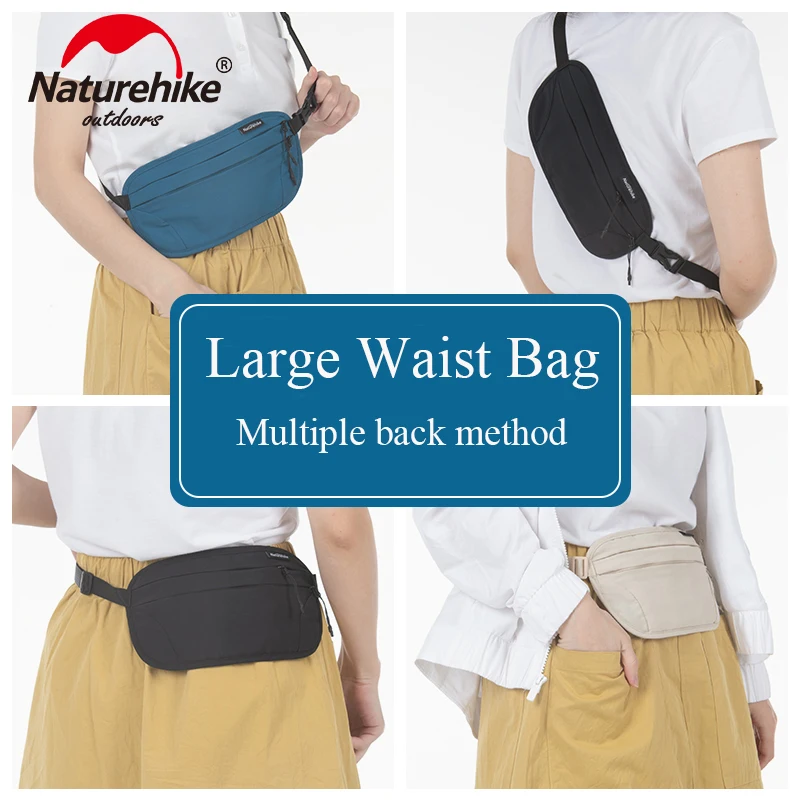 Сумка на талию Naturehike портативная уличная дорожная приталенная с защитой от кражи