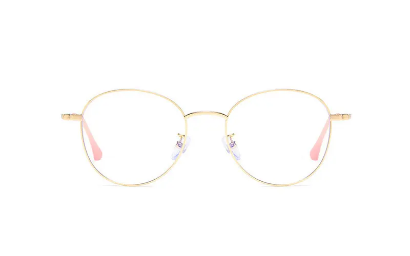 VANLOOK Computer Glasses Round Anti Blue Ray Light Blocking Fashion Metal Eyeglasses Frame Men Women Clear Lens Anti Radiation