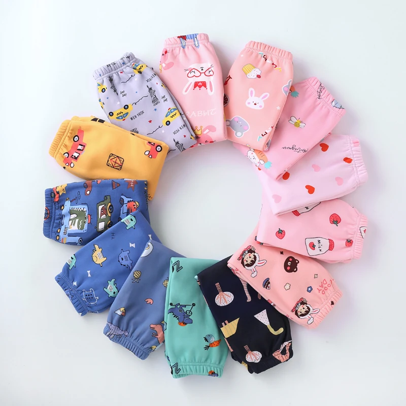 Осенне-зимние детские брюки для мальчиков и девочек плюс бархатные леггинсы