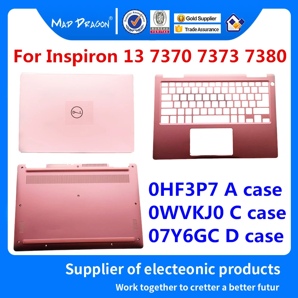 Новая задняя крышка ЖК дисплея розовая для Dell Inspiron 13 7370 7373 7380 0HF3P7 HF3P7 0WVKJ0 WVKJ0 07Y6GC