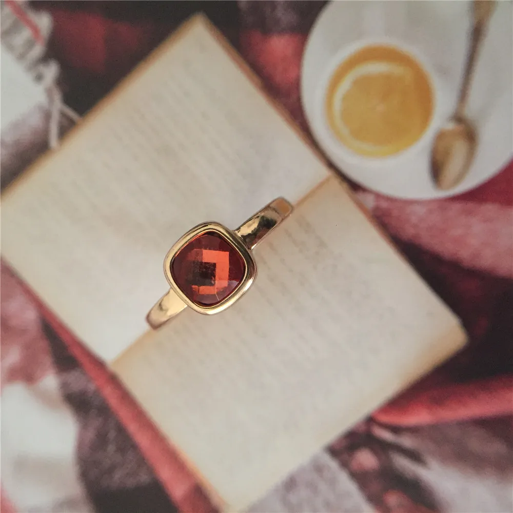 Женское золотистое покрытие красное зеленое синее цветов|Кольца| |