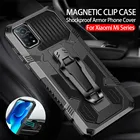 Противоударный бронированный чехол для Xiaomi Mi 10T Pro Poco X3 NFC M3 F3 Redmi Note 9T 9s 9 8 9A 9C, магнитный зажим, подставка, чехлы для телефонов, Coque