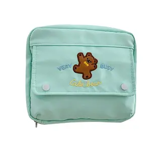 Вместительный нейлоновый чехол-карандаш, сумка для канцелярских принадлежностей, косметический Органайзер для макияжа