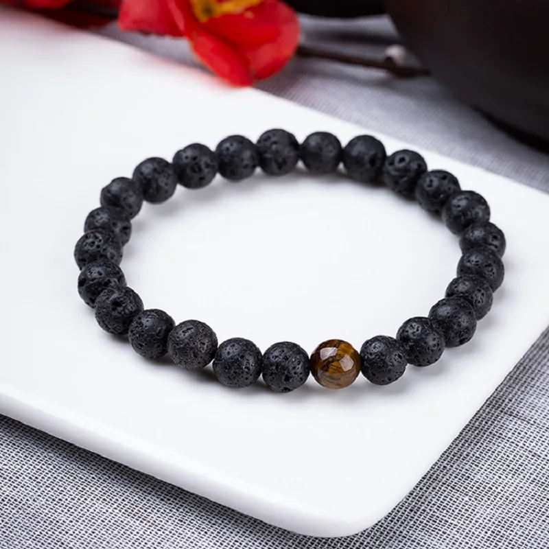 Meajoe 8 мм оригинальный дизайн натуральные браслеты для йоги тигровый глаз