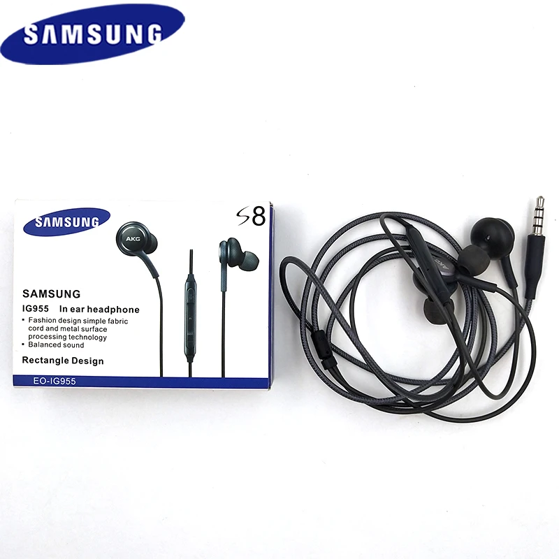 Наушники вкладыши Samsung AKG 3 5 мм с микрофоном проводная гарнитура для Galaxy S10 S9 S8 Plus A30