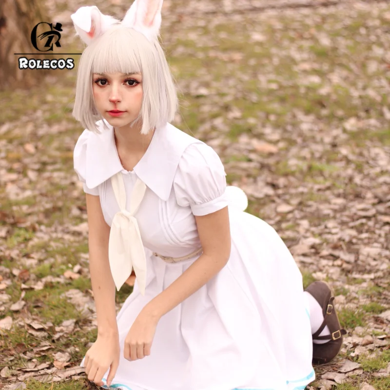 Женский костюм для косплея ROLECOS белый топ и юбка на хэллоуин с коротким рукавом| |