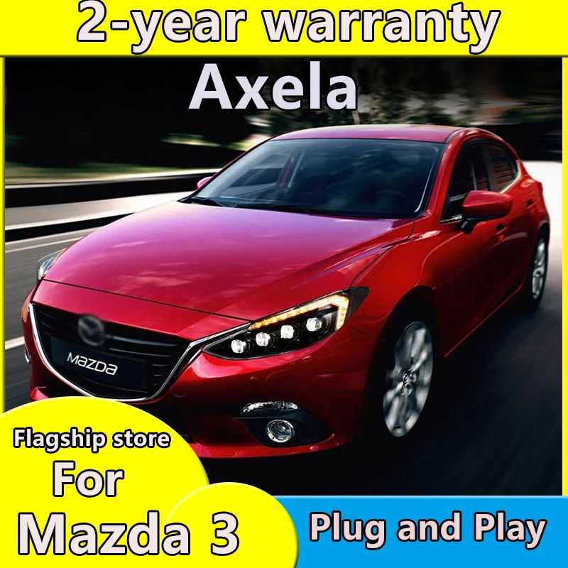 1 пара автомобильных левых и правых передних фар для Mazda 3 M3 Axela 2014-2019 фары все