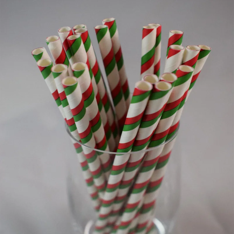 25 шт. бумажные радужные одноразовые трубочки для свадьбы дня рождения вечеринки