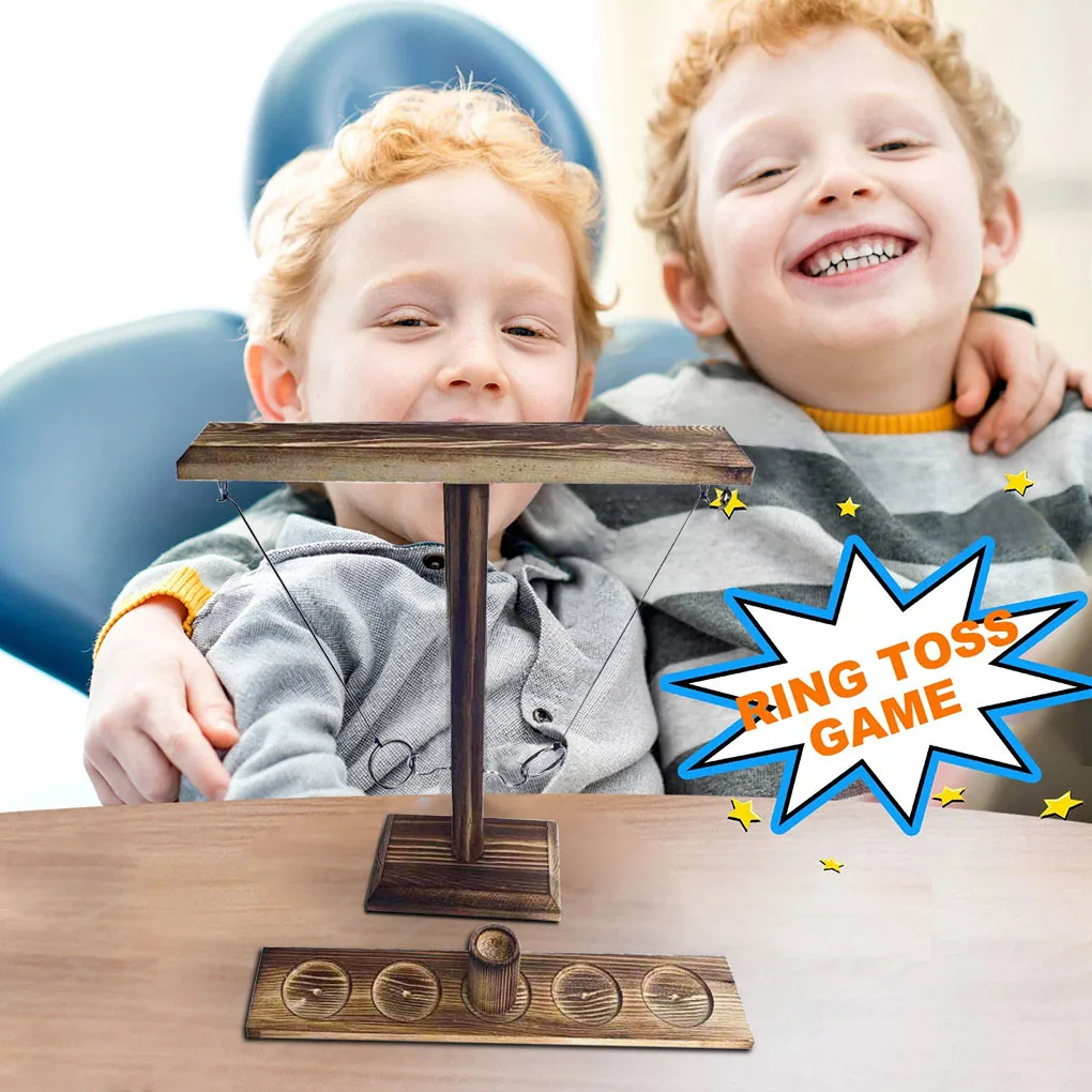 

Drinking Game Toy Wooden Hook and Ring Toss Battle Game Wood Toss Hooks Board games toys for kids adults Party Home Bars Game