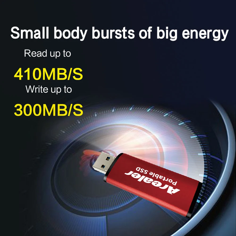 Arealer мини твердотельный накопитель SSD твердотельный USB флэш-диск твердотельный высокоскоростной накопитель Black64GB