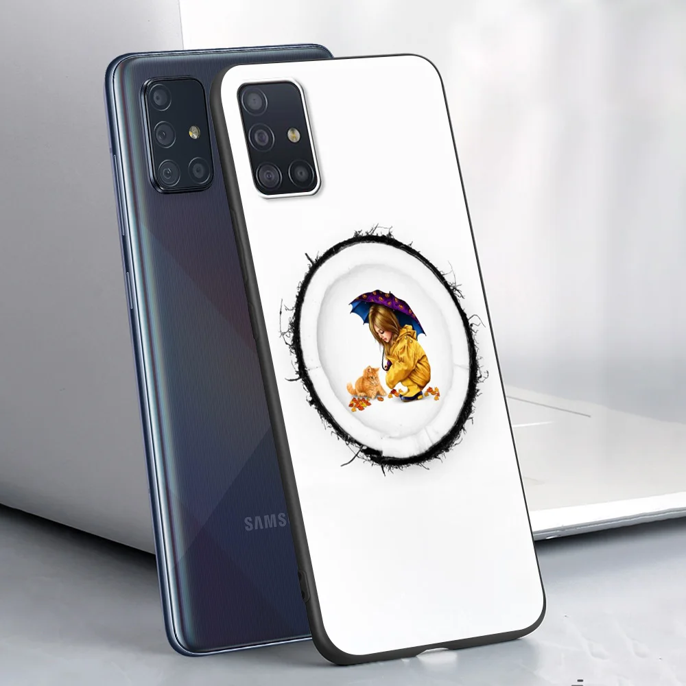 

Smartphone Accessories Cover for Samsung Galaxy A50 A70 A10 A10S A20 A30 A40 A60 Luxury Soft Case Shell Mon Baby Girl