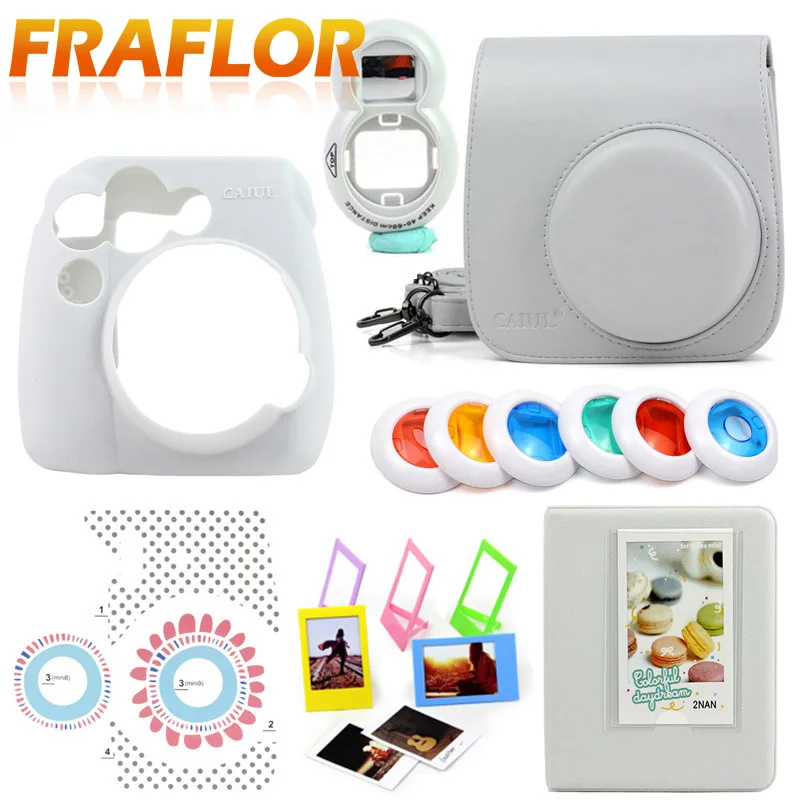 Силиконовый чехол для камеры с чехлом из искусственной кожи фоторамкой и