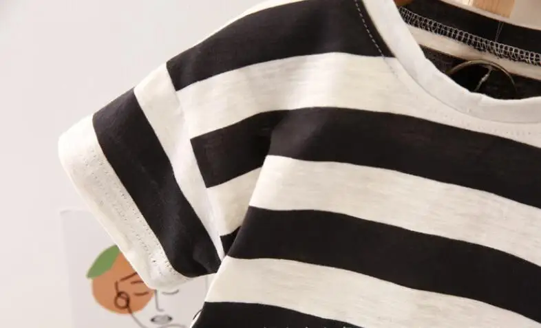 Женская Повседневная одежда в полоску летний комплект для младенцев и детей