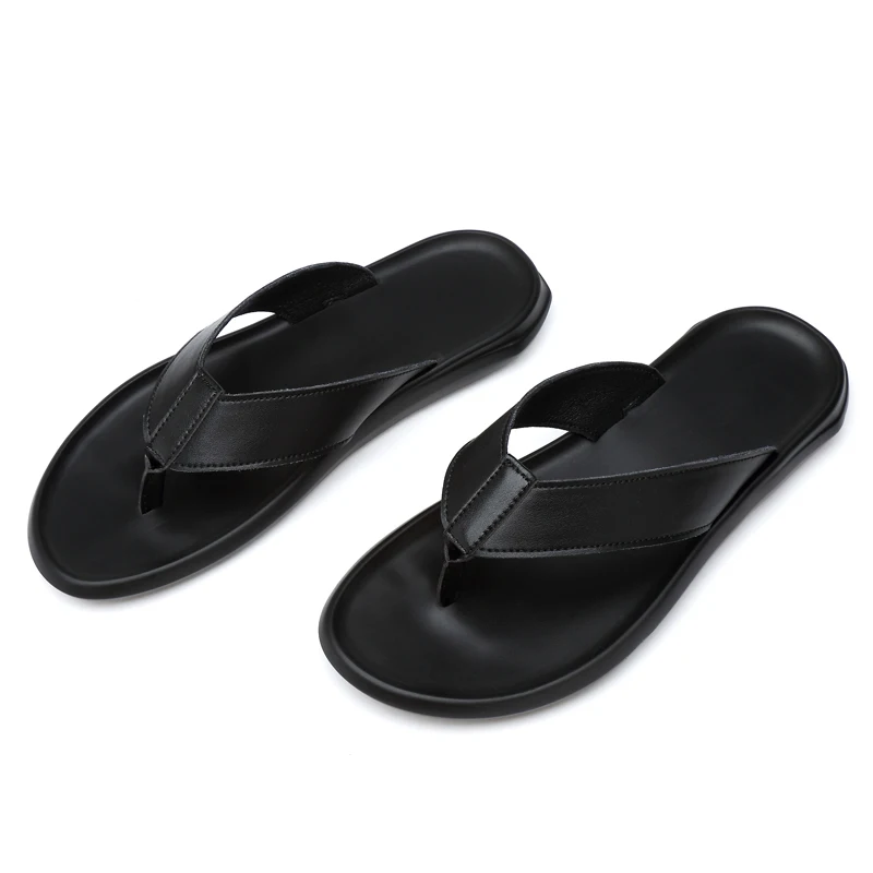 2021 Брендовые мужские вьетнамки Летние шлепанцы из натуральной кожи