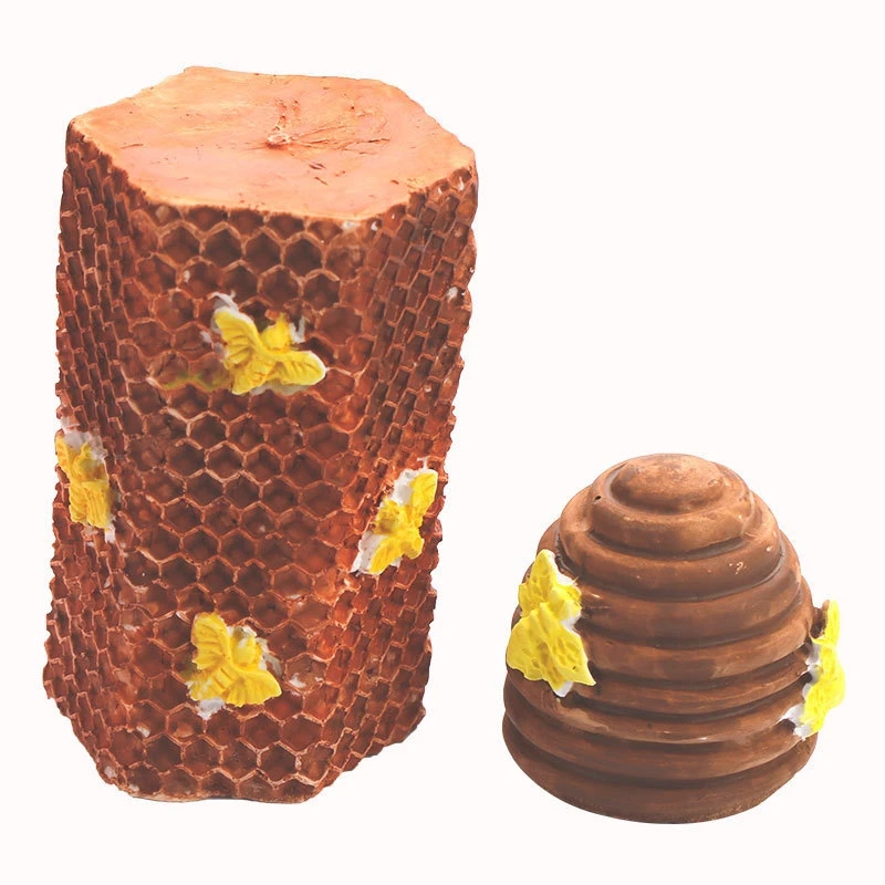 3D Цилиндр пчела соты силиконовая Свеча Форма Мыло глина Сделай Сам торт