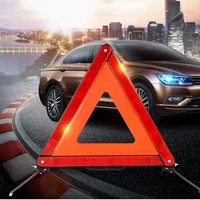 1 pcs car emergency breakdown warning triangle red reflection safety hazard car tripod folding stop sign reflector accessories