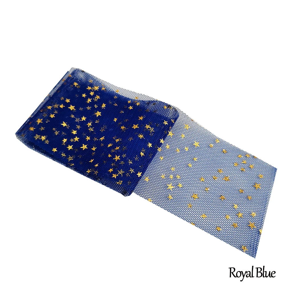 Royal Blue 6 см 5 ярдов ЗВЕЗДА Тюль конфетти блесток Лента мягкая сетка тюль рулон выпечки торт Топпер DIY ремесла принадлежности для шитья товары - Цвет: Royal Blue