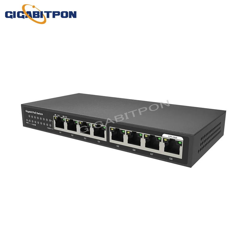 8-портовый полный гигабитный Ethernet-коммутатор с поддержкой PoE, профессиональная IP-камера, сетевой коммутатор с поддержкой PoE, сетевой коммута...