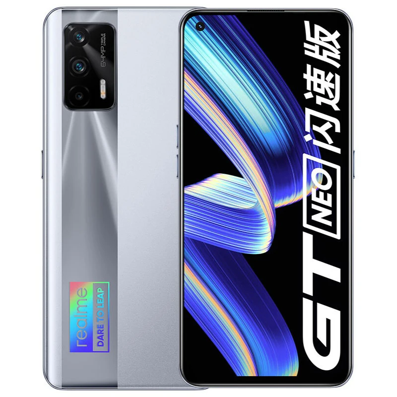 original realme gt neo flash edition 5g mobile phone 6 43 8gb256gb dimensity 1200 octa core android 11 64mp 65w nfc smartphone free global shipping