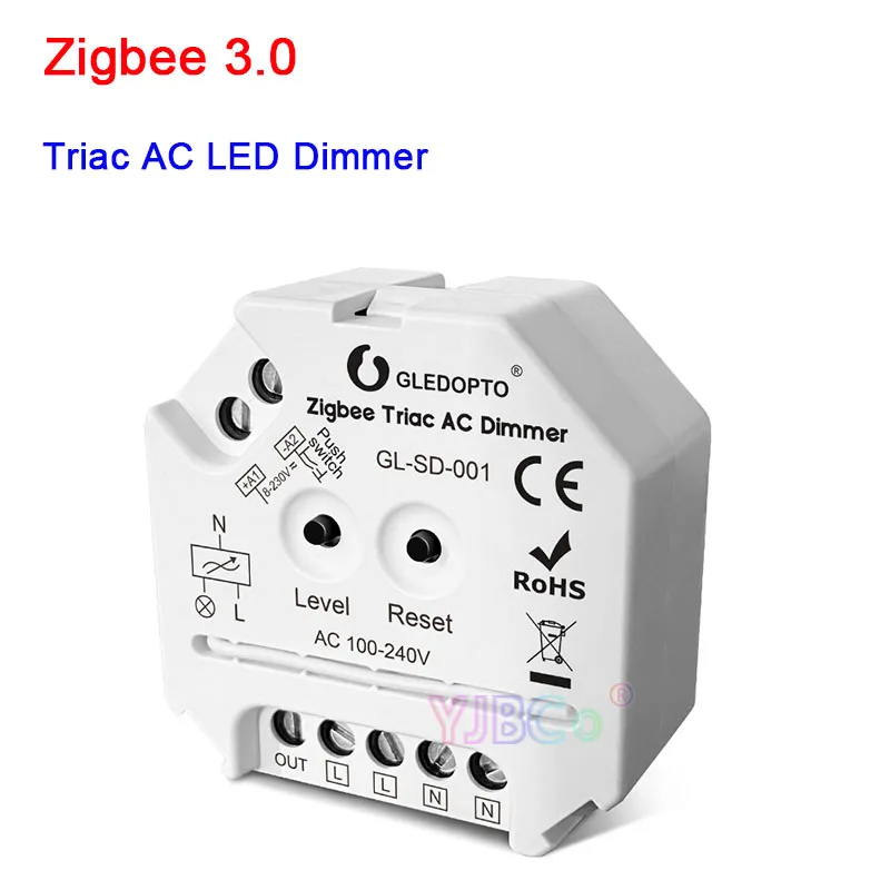 

AC110V 220V LED Triac AC Dimmer LED Zigbee 3.0 Smart Home Touch Control Push-Switch Work with 2.4G Remote Control Smartthings