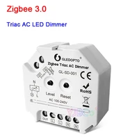 zigbee 110v 220v led triac ac dimmer smart home touch control push switch module work with 2 4g remote control smartthings