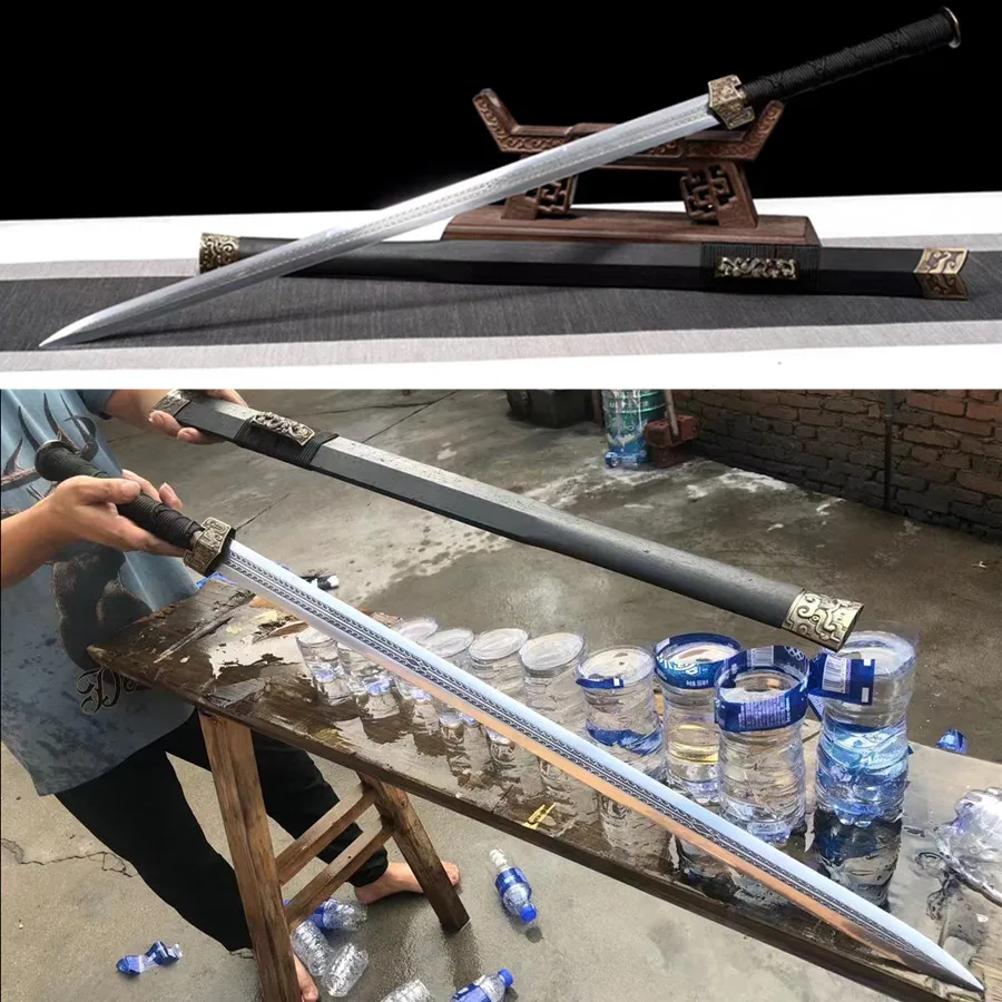 Замечательные мечи Хань Цзянь кунгфу острые Пружинные стальные лезвия полная