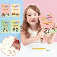 4 books pen magic practice copybook free wiping childrens copybook magic magic writing sticker english version