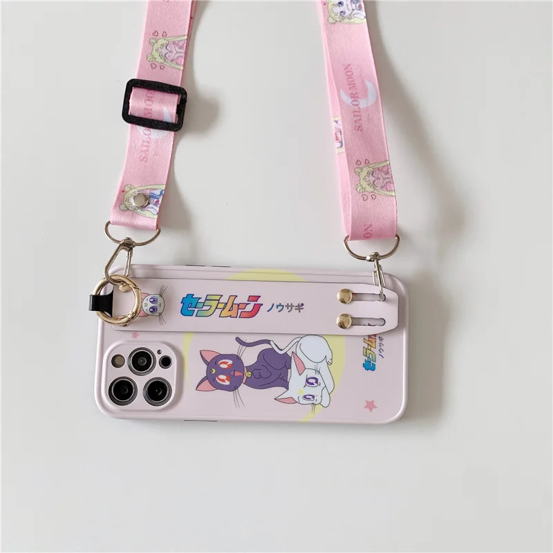 

Wrist strap diagonal lanyard mobile phone case for iPhone11 12Pro Max mini X XR XS XSMax 8 7PluS anti-drop protective back cover