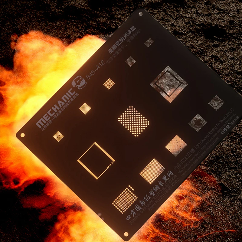 MECHANIC 3D черная универсальная стальная сетка CPU NAND Baseband IC для IPHONE A8 A9 A10 A11 A12 BGA
