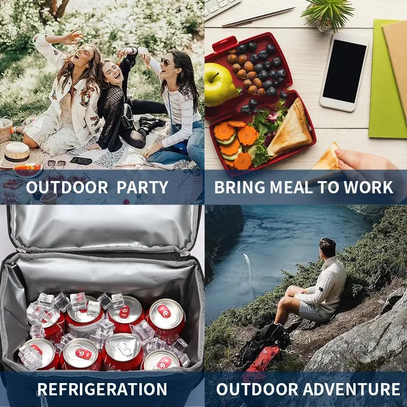 DENUONISS сумка-холодильник рюкзак мягкая большая двухслойная термоизолированная